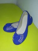 Sapatilha Azul com laço e strass